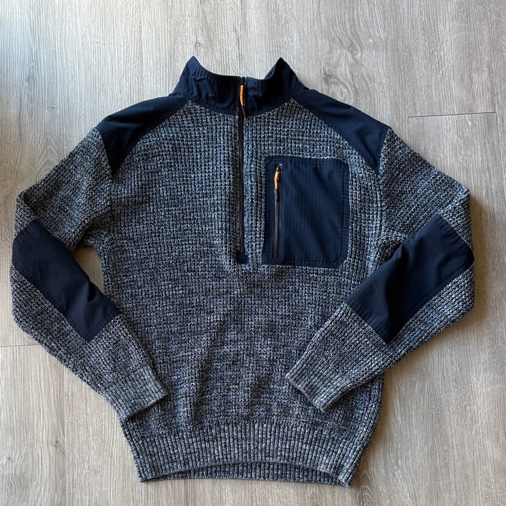 Bass Men's Navy Zip-Up Sweater